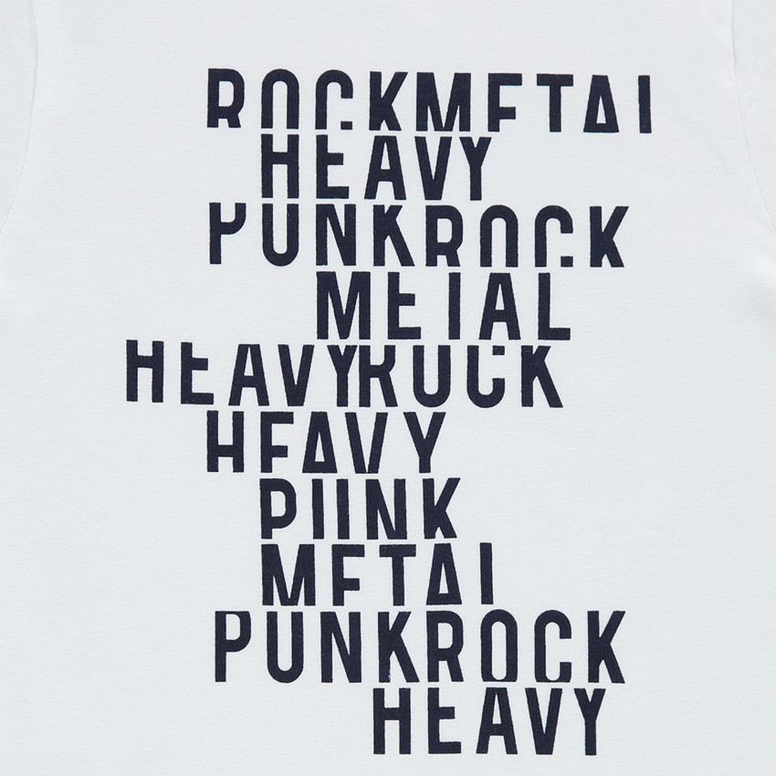 Camiseta de manga corta de punto con texto estampado 