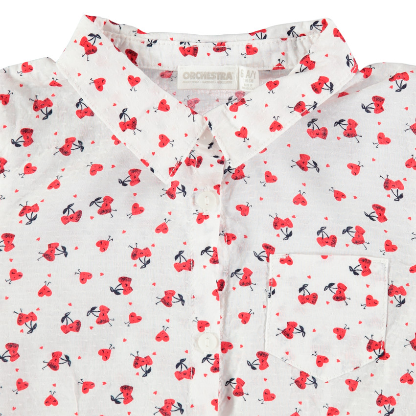 Camisa de manga larga con corazones estampados all over  Additional Camisa de manga larga con corazones estampados all over