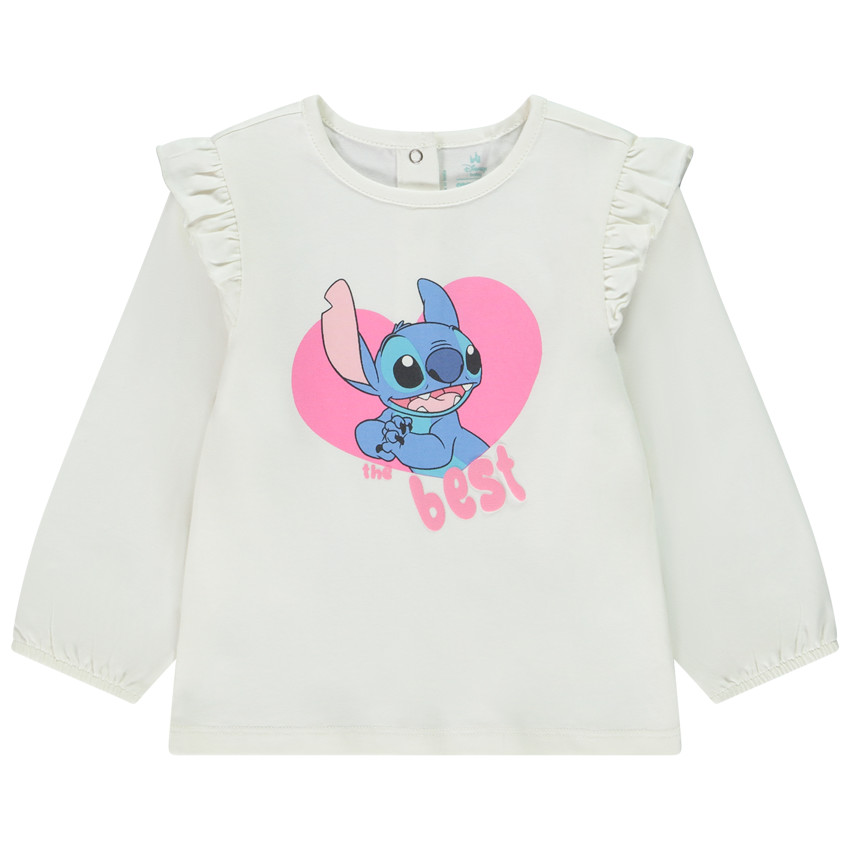 Camiseta de manga larga fantasía Stitch Disney para bebé niña 