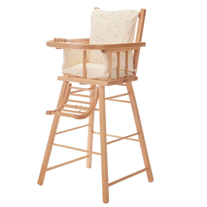 Coussin de chaise haute imperméable Douce Hirondelle écru 