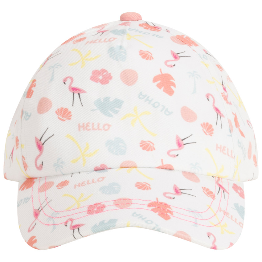 Gorra estampado fantasía flamencos para bebé niña 