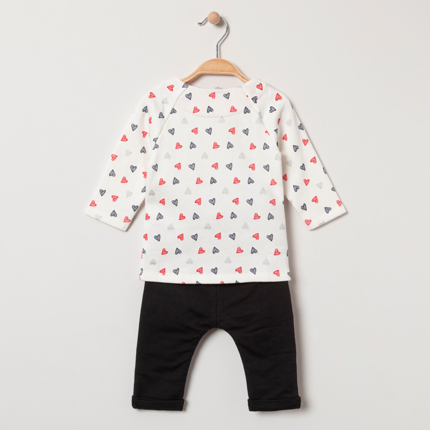 Jogging de felpa estampado corazones  Additional Jogging de felpa estampado corazones