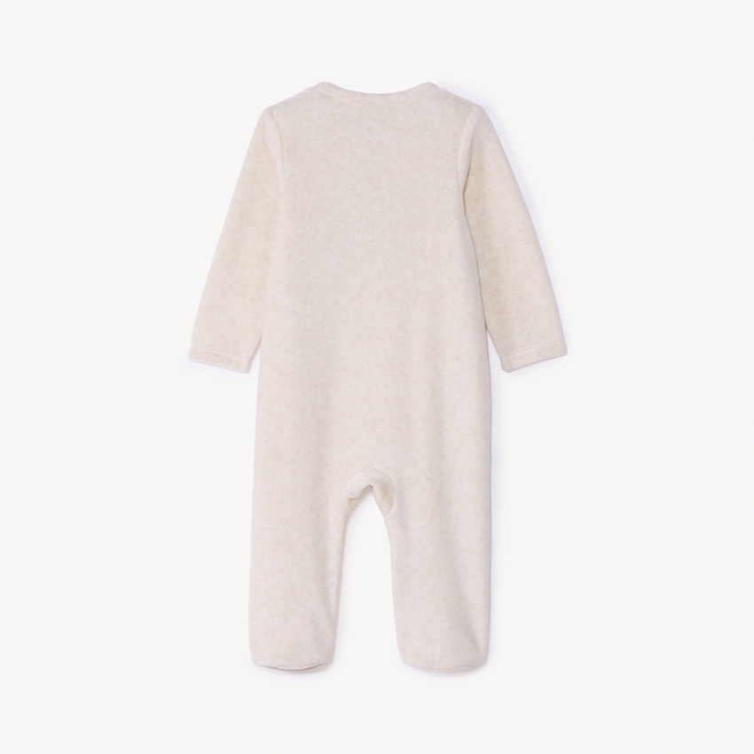 Pijama de felpa con parche de coche para bebé niño. 