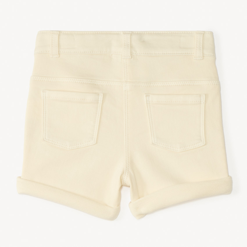 Short vaquero con bordado divertido para bebé niña 