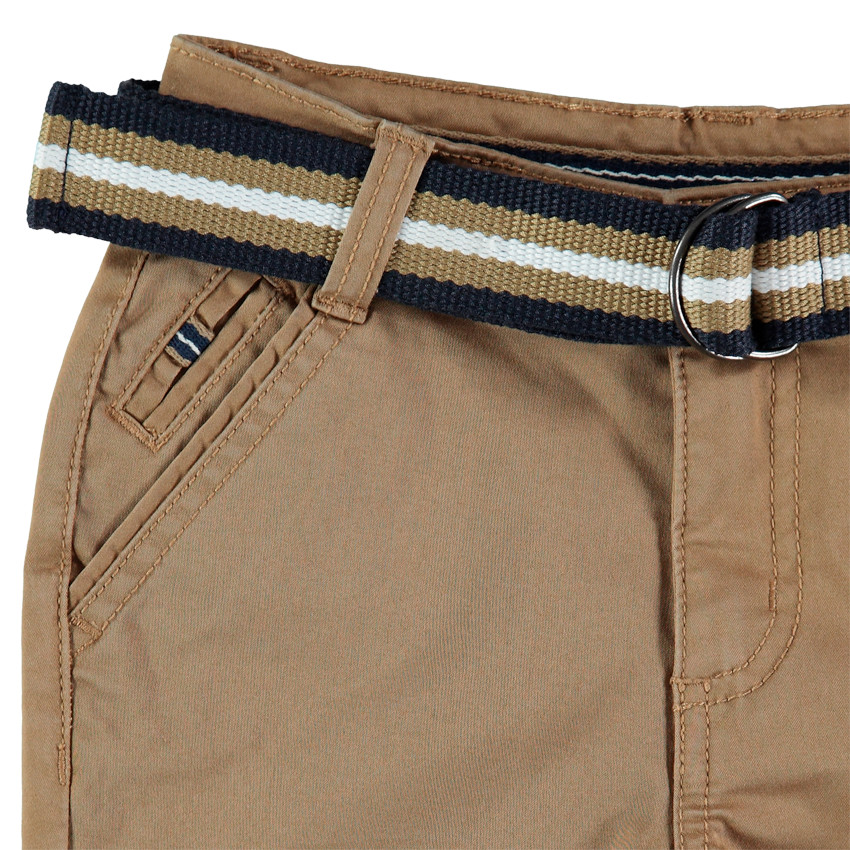 Pantalon droit à ceinture rayée amovible 