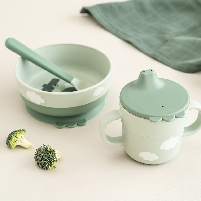 Coffret repas 3 pièces Foodie Happy Clouds vert  Additional Coffret repas 3 pièces Foodie Happy Clouds vert