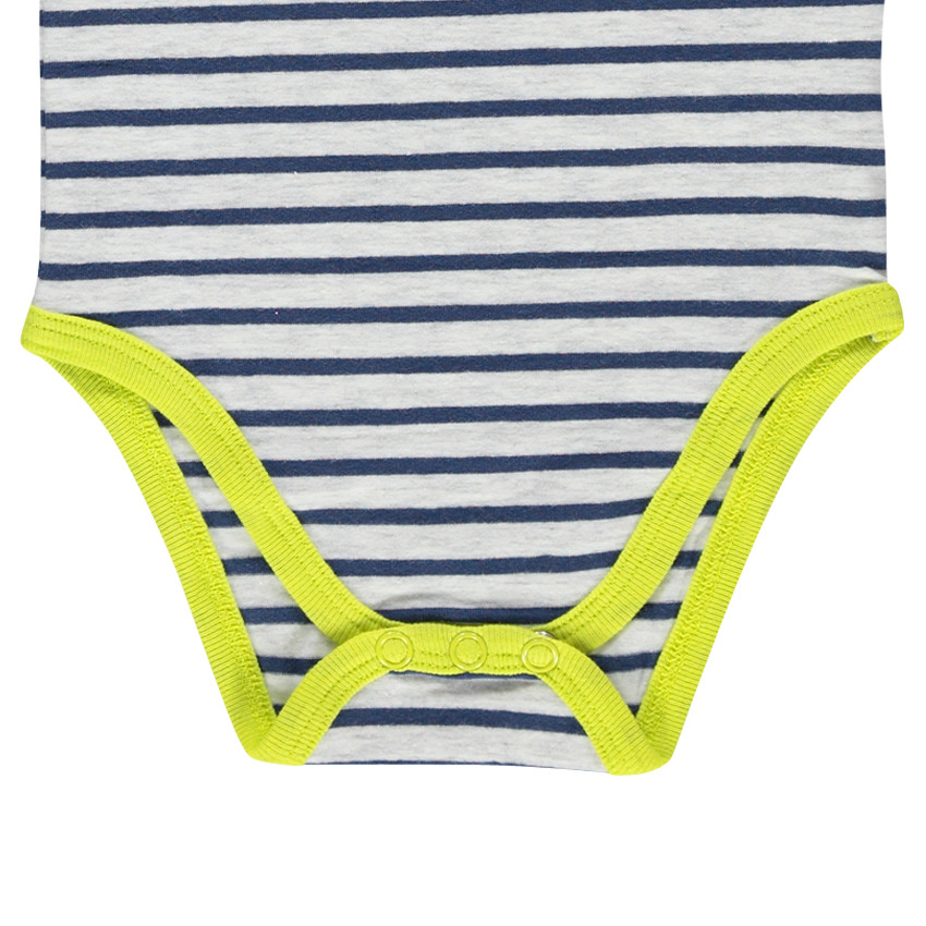 Lote de 3 bodies manga larga con estampado con abertura adaptada a la edad 