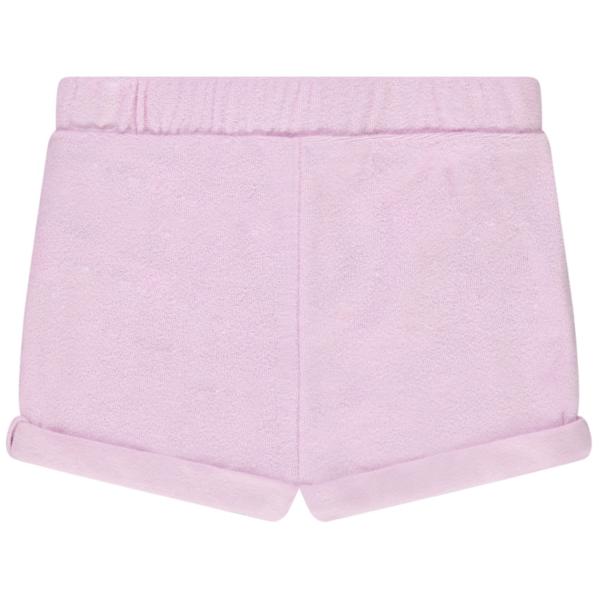 Short de felpa con bolsillos con volantes para bebé niña 