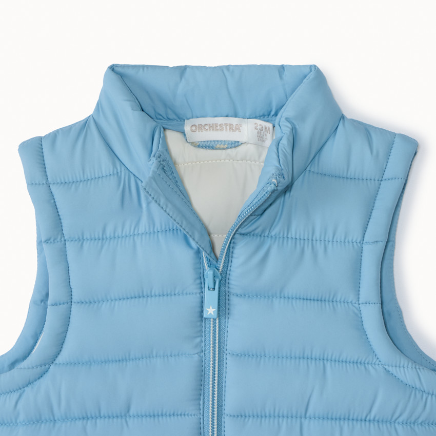 Chaleco acolchado liso sin mangas para bebé niño 