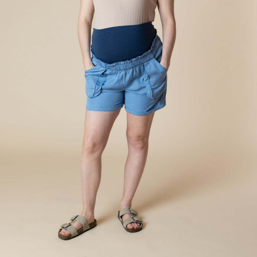 Short fluido de embarazo con banda alta  Additional Short fluido de embarazo con banda alta