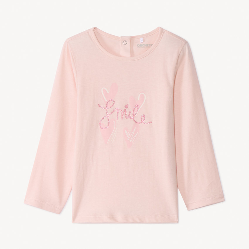 Camiseta de manga larga estampada para bebé niña 