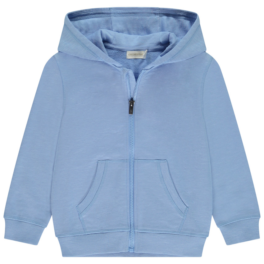 Chaleco con capucha de felpa lisa para niño 