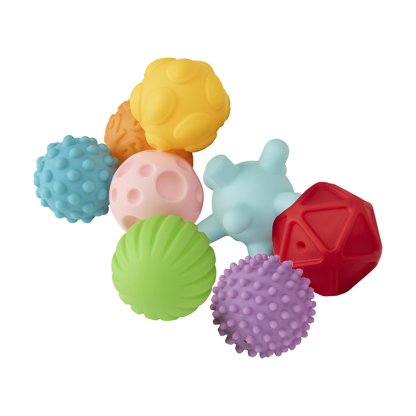 Set de 8 pelotas sensoriales texturizadas 