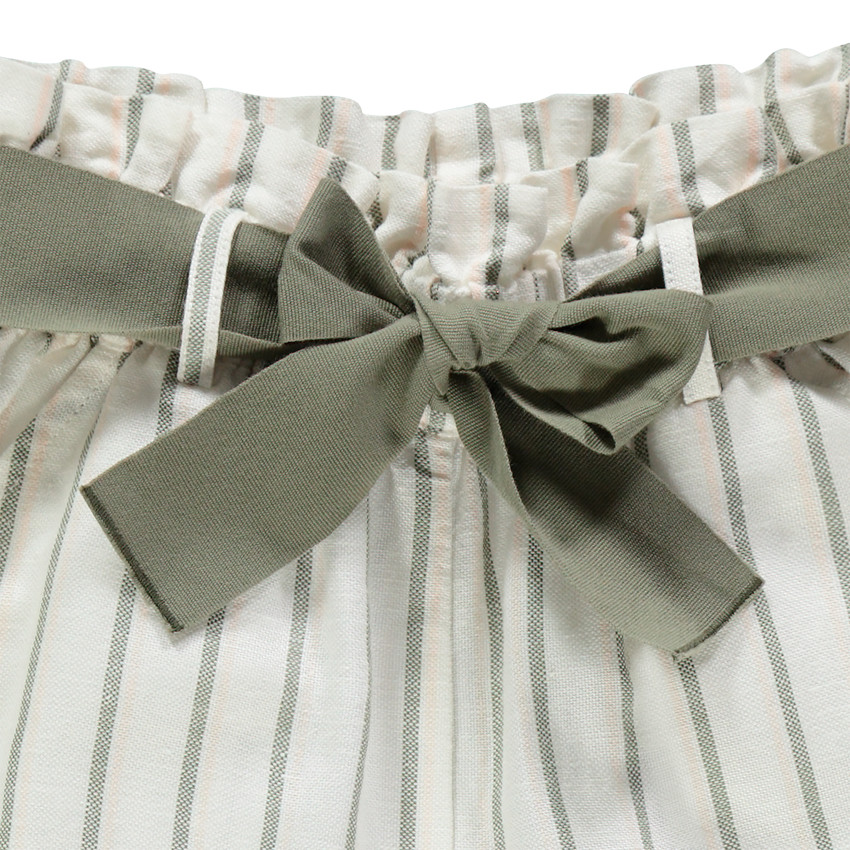 Pantalón tiro alto rayas 