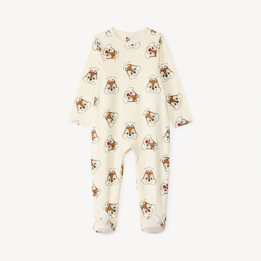 Conjunto de 2 pijamas Tic y Tac de Disney para bebé niño con aperturas diferentes según la edad. 