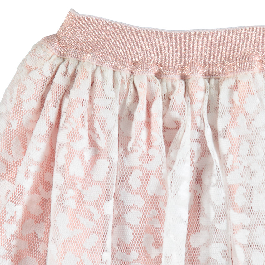 Jupe en tulle à motif léopard all-over 