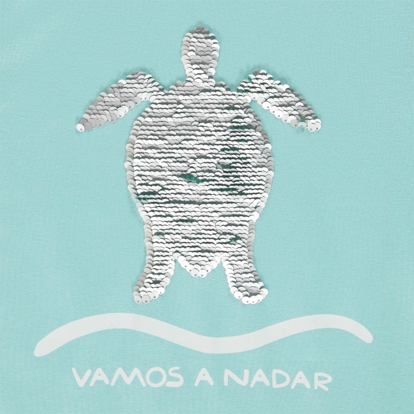 Camiseta manga corta lentejuelas mágicas para niño 