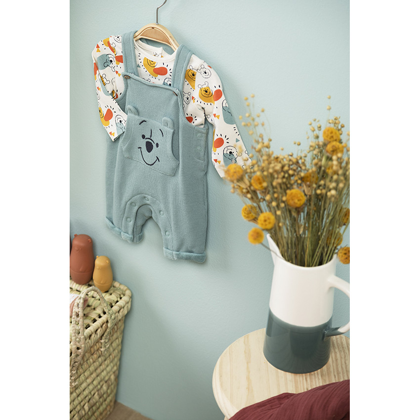 Ensemble salopette + t-shirt imprimé Winnie l'Ourson Disney pour bébé garçon 