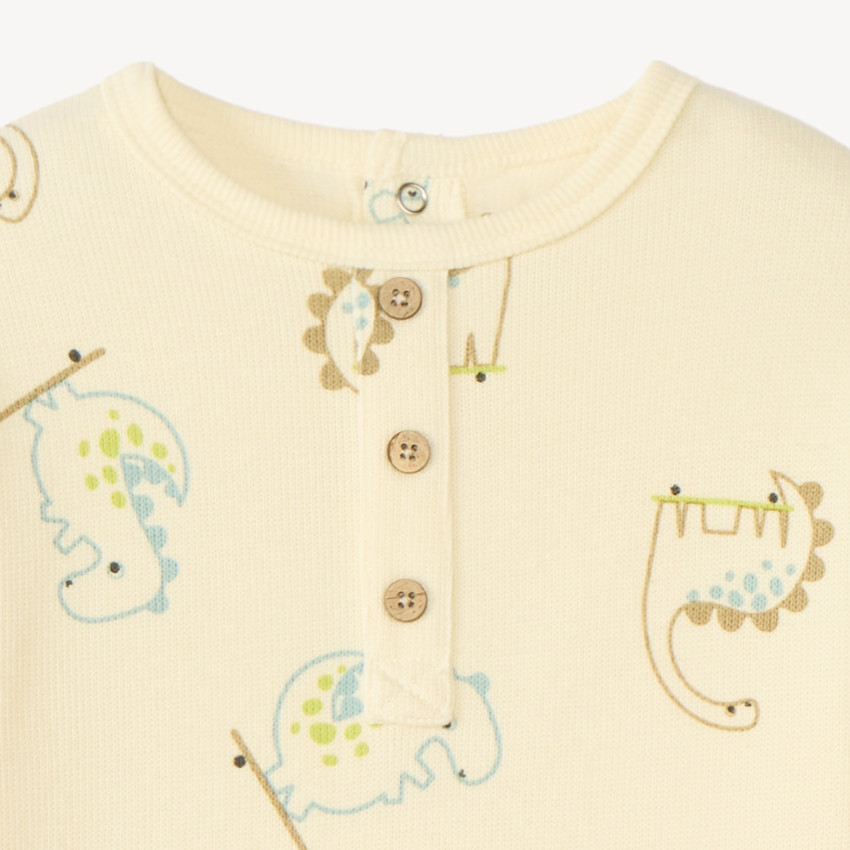 Conjunto de chándal con estampado de dino para bebé niño 
