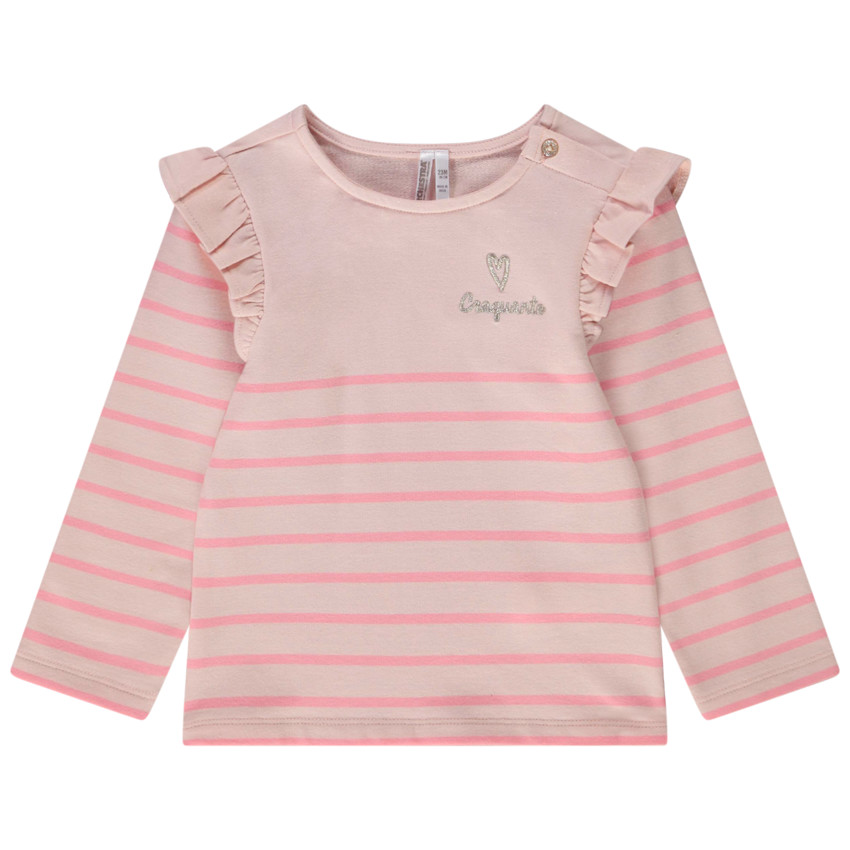 Camiseta de manga larga estilo marinero para niña bebé 