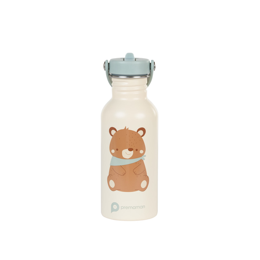 Botella de acero inoxidable con popote Rey de los Bosques - 500 ml 