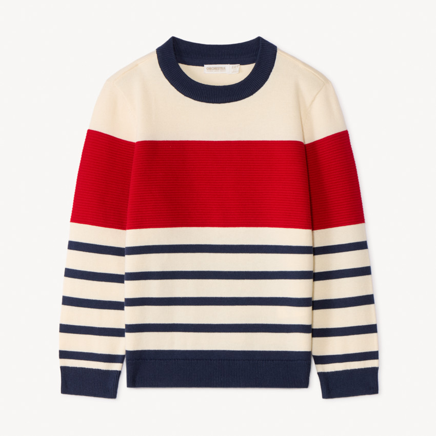 Jersey de rayas de punto fantasía para niño 