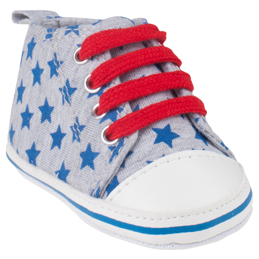 Zapatillas de deporte de caña alta de tela con estampado con estrellas all-over 