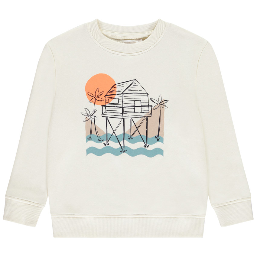 Sudadera de felpa estampada niño 