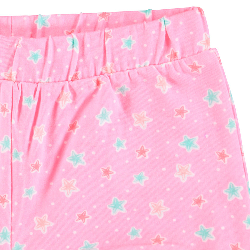 Conjunto con camiseta con dibujo de helado y punto de estrellas 