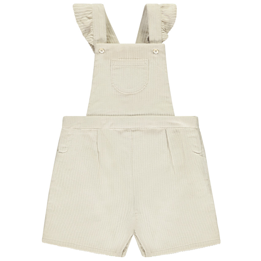 Pelele corto de terciopelo liso para niña 