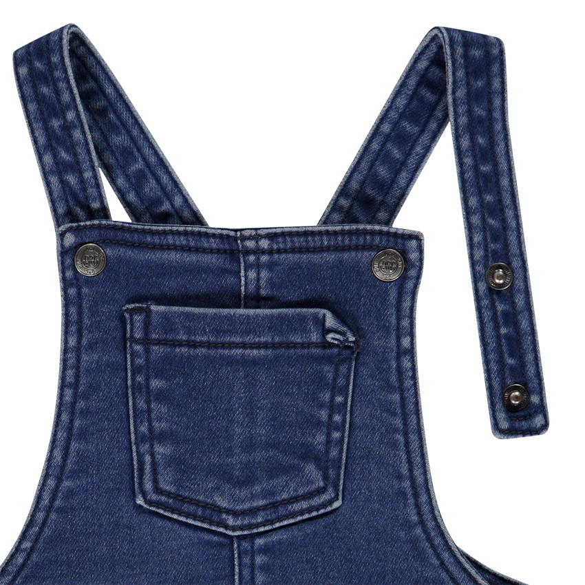 Salopette corta con motivo de velero en relieve para bebé niño 