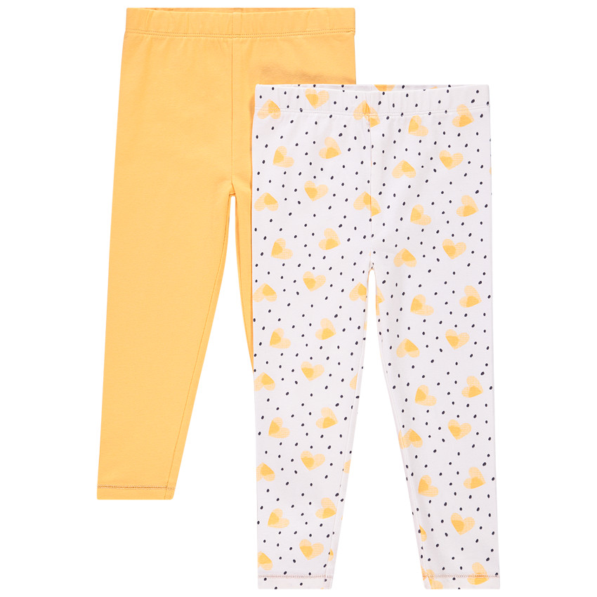 Pack 2 leggings liso/estampado 