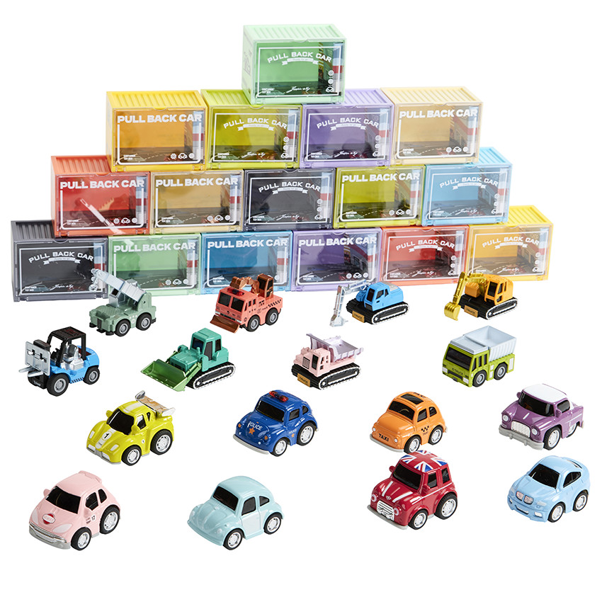 Vehículo miniatura a fricción Tractor azul/negro 