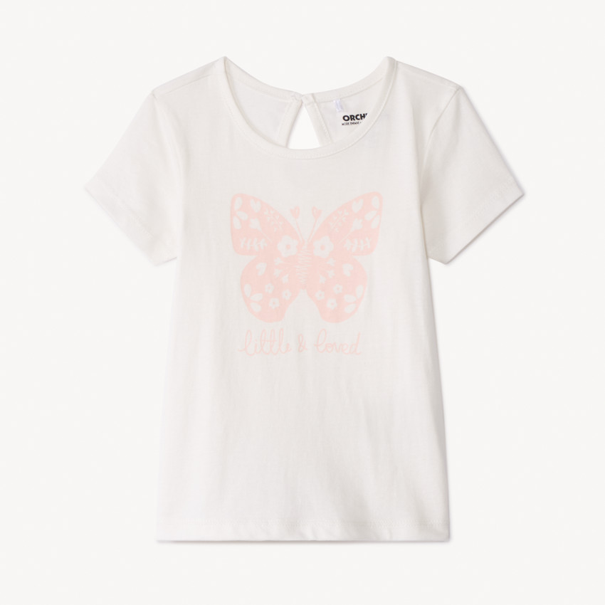 Camiseta de manga corta con estampado fantasía para niña 