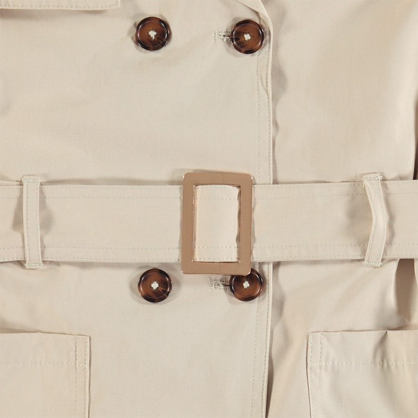 Trench forro jersey y cinturón 