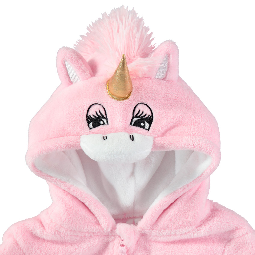 Pijama unicornio de borreguillo con detalles bordados 