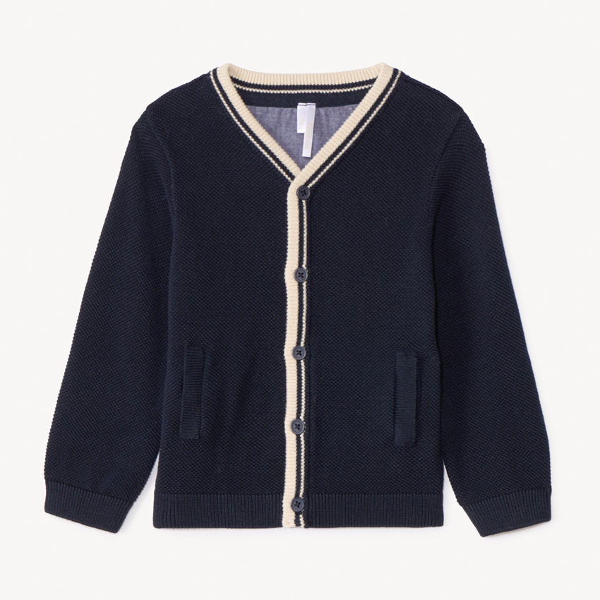 Gilet de punto en chambray para bebé niño 