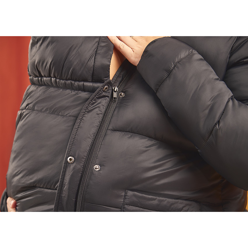 Doudoune évolutive longue et matelassée pour femme 