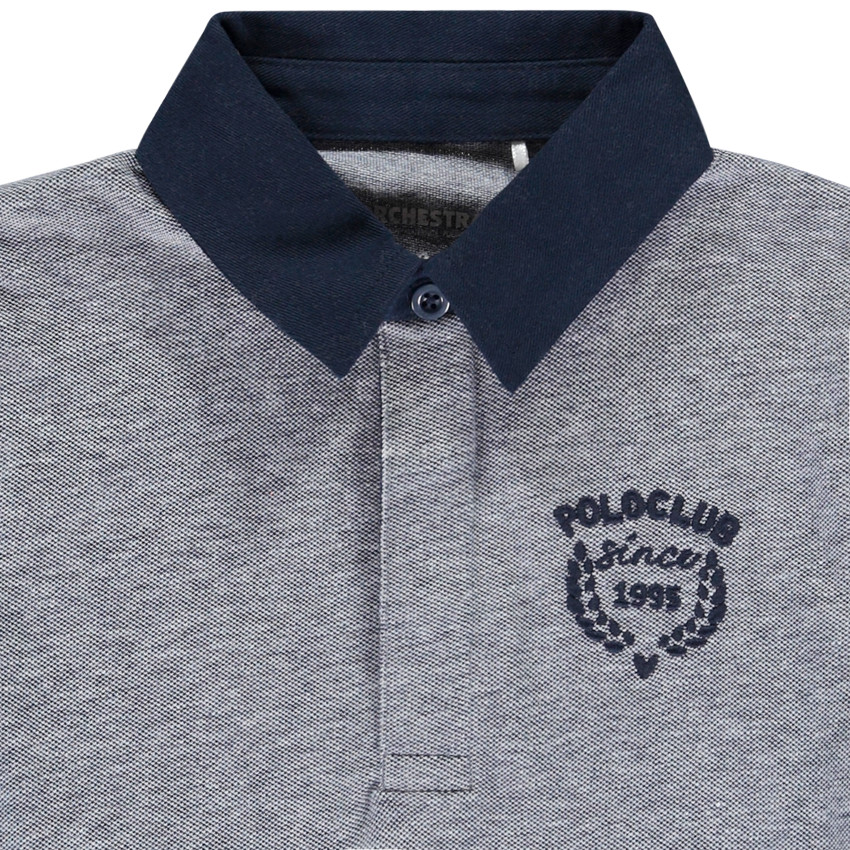 Polo de manga larga con bordado fantasía para niño 