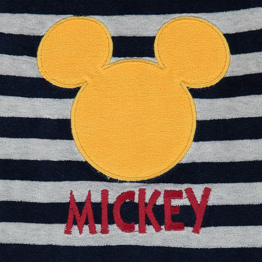 PIjama de terciopelo de rayas ©Disney con imagen de Mickey cosida  