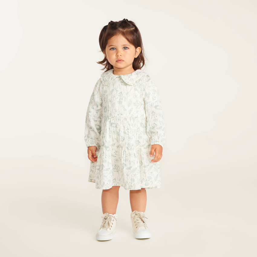 Conjunto de 2 piezas para bebé niña: vestido y chaleco sin mangas. 