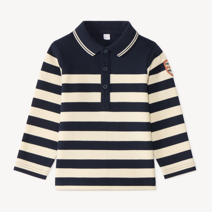 Polo de bebé niño de manga larga estilo marinero 