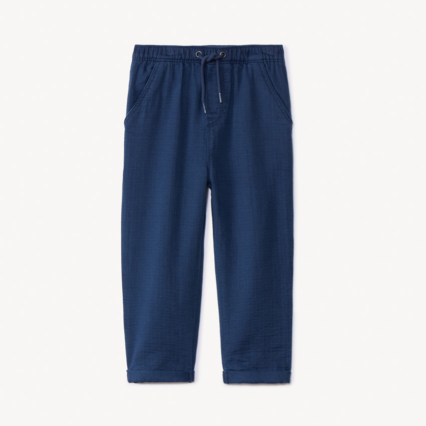 Pantalón liso de tela para bebé niño 