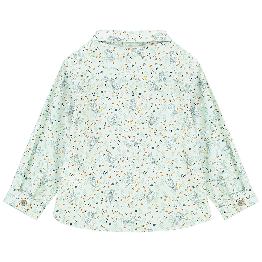 Camisa de manga larga en algodón con estampado de tigres para bebé niño 