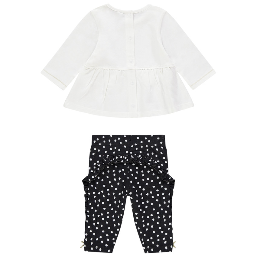 Ensemble avec tunique print Winnie Disney et pantalon à pois 