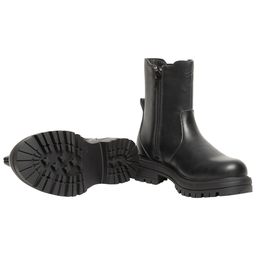 Botines negros con cremallera lateral para niña 
