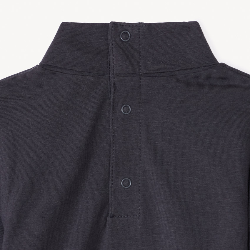 Lote de 2 camisetas interiores lisas de cuello alto para bebé niño 