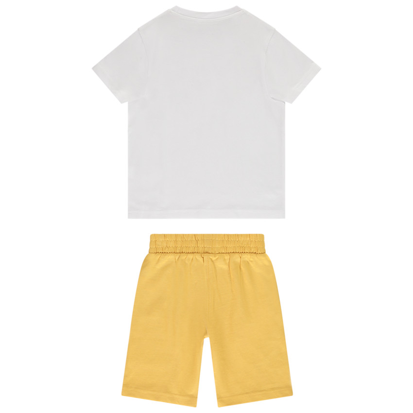 Conjunto corto de 2 piezas con estampado de fantasía para niño 
