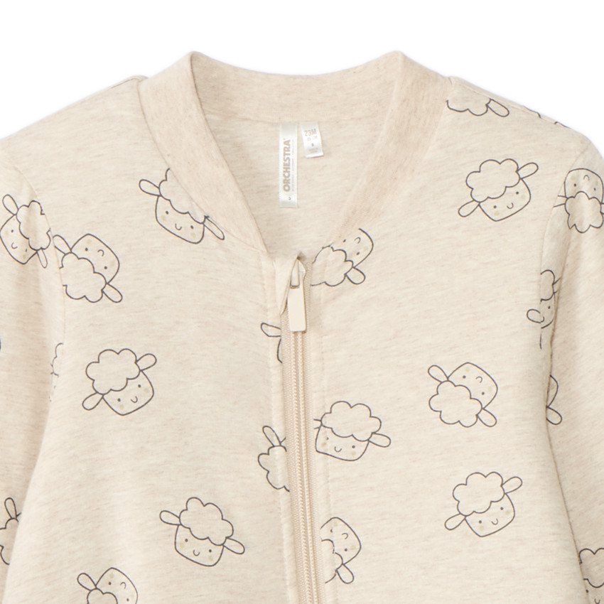 Pelele acolchado con estampado de ovejas para bebé 