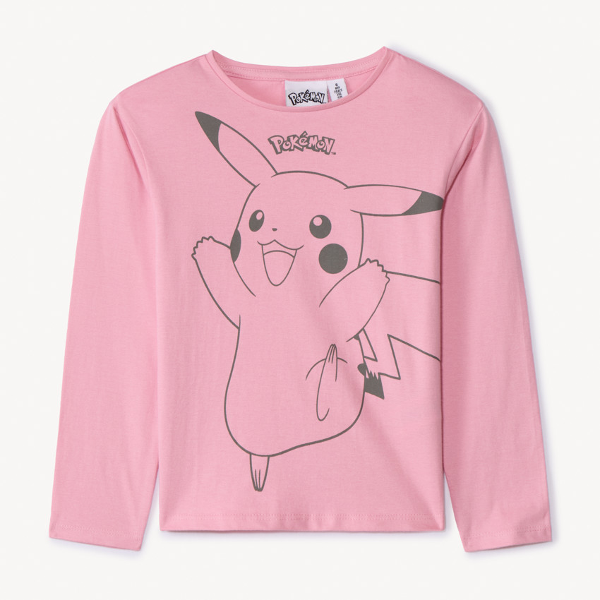 Camiseta de manga larga Pikachu Pokémon para niña 